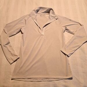 Under Armour men's size small loose fine stripe 1/2 zip shirt,